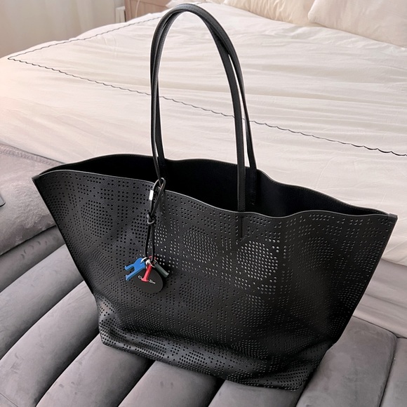 DIOR Perforated Cannage Large Shopping Tote - Picture 2 of 16